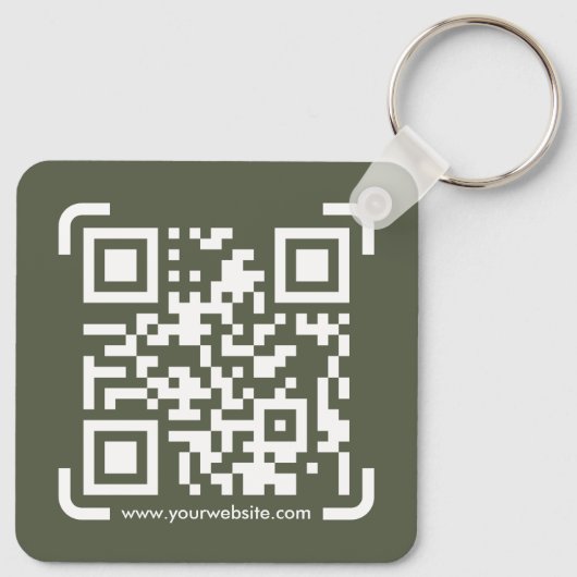 Business Scan me QR Code Website Modern Simple Sleutelhanger (Achterkant)