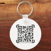 Business Scan me QR Code Website Modern Simple Sleutelhanger (Voorkant)
