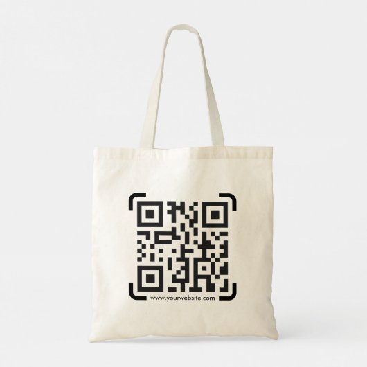 Business Scan me QR Code Website Modern Simple Tote Bag (Achterkant)