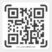 Business Scan me QR Code Website Modern Simple Vierkante Sticker (Voorkant)