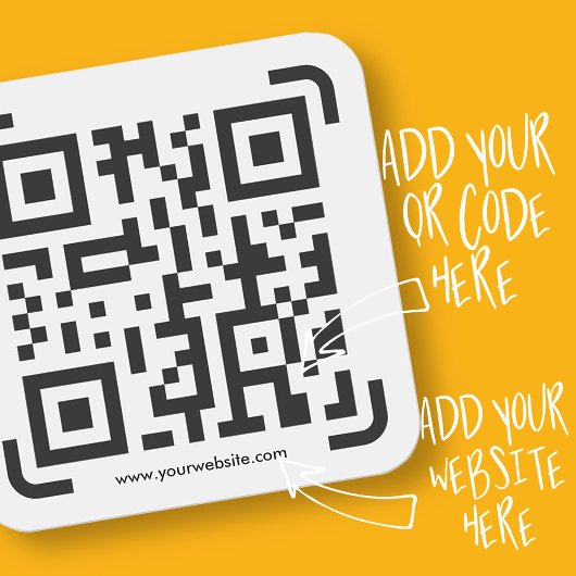 Business Scan me QR Code Website Modern Simple Vierkante Sticker