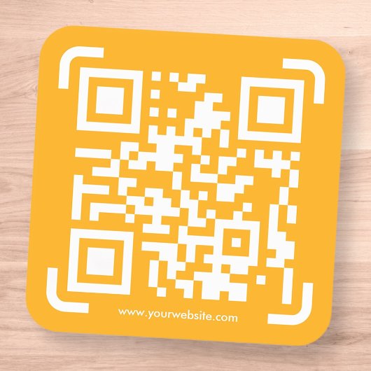 Business Scan me QR Code Website Modern Simple Vierkante Sticker