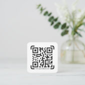Business Scan QR Code Website Moderne Eenvoudige L Vierkante Visitekaartje (Staand voorkant)