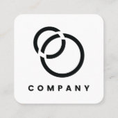 Business Scan QR Code Website Moderne Eenvoudige L Vierkante Visitekaartje (Achterkant)