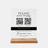 Business Scan to Pay Personalized QR Code Acryl Bord (Voorkant)