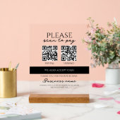 Business Scan to Pay Personalized QR Code Acryl Bord (Huwelijk)