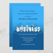 Business School Graduation Party Kaart (Voorkant / Achterkant)