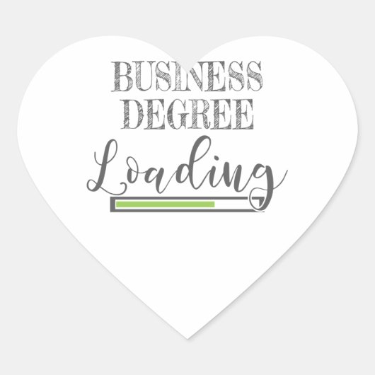Business School Student Gift Business Degree Loadi Hart Sticker (Voorkant)
