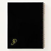 Business Script Gold Monogram Initiaal Professiona Notitieboek (Achterkant)