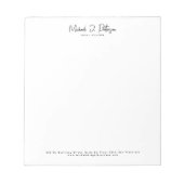 Business script name simple elegant professional notitieblok (Voorkant)