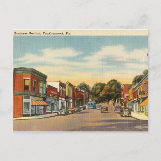 Business Section, Tunkhannock, Pennsylvania Briefkaart (Voorkant)