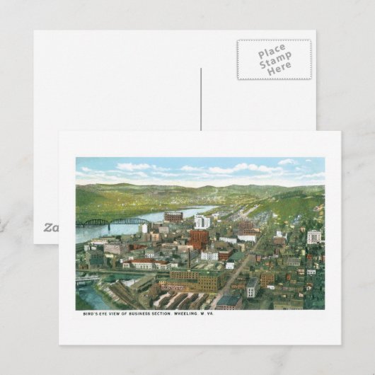 Business Section, Wheeling, West Virginia Briefkaart (Voorkant / Achterkant)