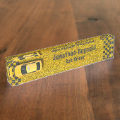 Business Service Cab Driver Yellow Taxi Naambordje (Zijkant)