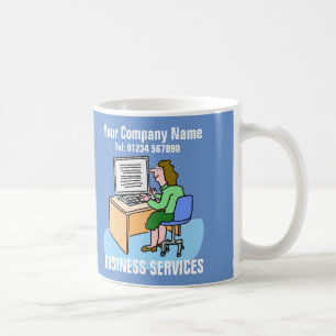 Business Services Worker Cartoon Koffiemok