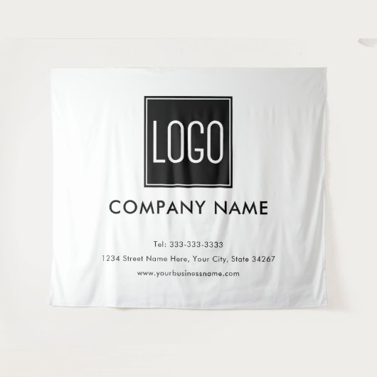Business Show Logo Backdrop Wandkleed (Voorkant (horizontaal))