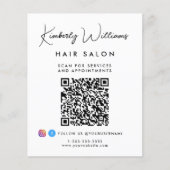 Business Signature Script QR Code Promotional Flyer (Voorkant)