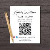 Business Signature Script QR Code Promotional Flyer