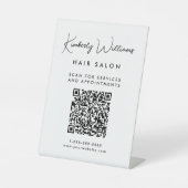 Business Signature Script QR-code Reclamebord Met Voetstuk (Voorkant)