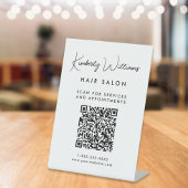 Business Signature Script QR-code Reclamebord Met Voetstuk