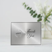 Business Silver Logo Hartelijk dank Briefkaart (Staand voorkant)