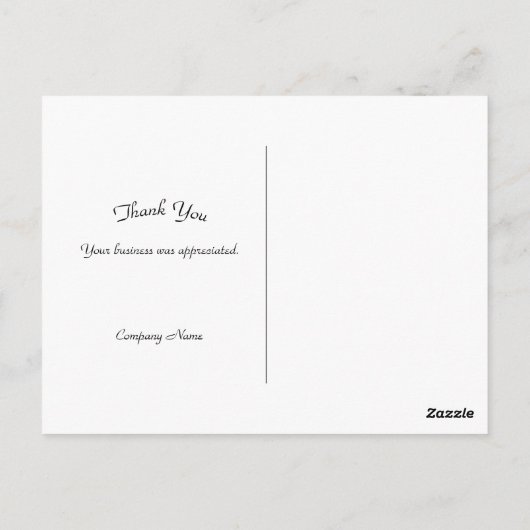 Business Silver Logo Hartelijk dank Briefkaart (Achterkant)