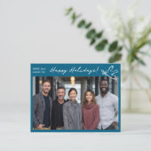 Business Simple Dove CUSTOM PHOTO ChristmasHoliday Briefkaart (Staand voorkant)