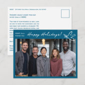 Business Simple Dove CUSTOM PHOTO ChristmasHoliday Briefkaart (Voorkant / Achterkant)
