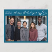 Business Simple Dove CUSTOM PHOTO ChristmasHoliday Briefkaart (Voorkant)