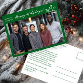 Business Simple Dove CUSTOM PHOTO ChristmasHoliday Briefkaart