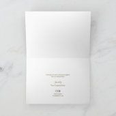 Business Simple Elegant Gold custom logo Bedankkaart (Binnen)