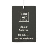 Business Sjabloon Black en White Uw Logo hier Luchtverfrisser (Voorkant)