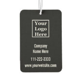 Business Sjabloon Black en White Uw Logo hier Luchtverfrisser (Achterkant)