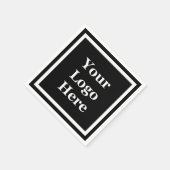 Business Sjabloon Black en White Uw Logo hier Servet (Hoek)