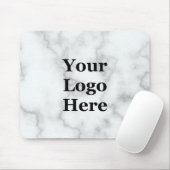 Business Sjabloon Faux Marble Your Logo here Muismat (Met muis)