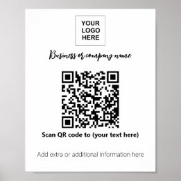 Business sjabloon logo qr code poster