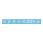 Business Sky Blue Your Logo Pattern Sjabloon Grosgrain Lint (Voorkant)