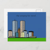  Business Skyline net verplaatst Aankondigingskaart (Voorkant / Achterkant)