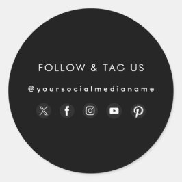 Business Social Media Custom Name Packaging Label