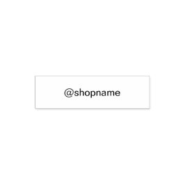 Business @ Social Media Handle for Online Shop Zelfinktende Stempel