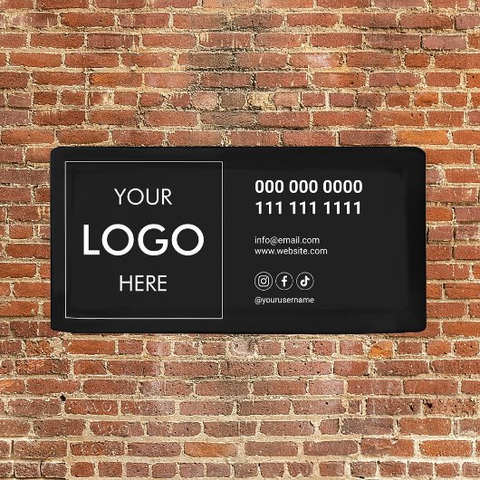 Business Social Media Logo Black Spandoek