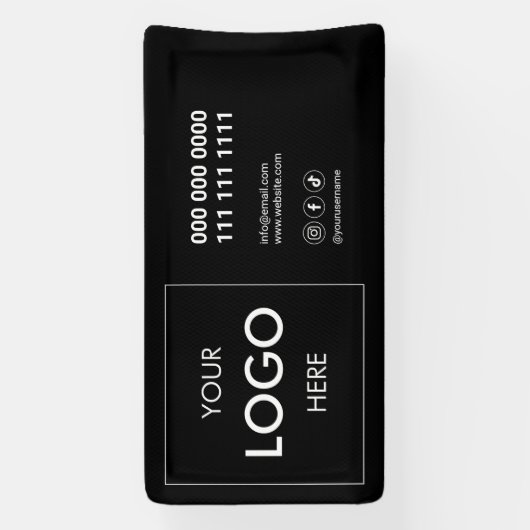 Business Social Media Logo Black Spandoek (Verticaal)