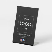 Business Social Media Logo Professional Reclamebord Met Voetstuk (Voorkant)