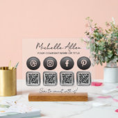 Business Social Media QR Codes Acryl Teken Acryl Bord (Huwelijk)