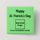 Business St. Patrick licht groen vierkant Button (Voorkant)