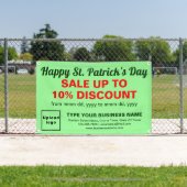 Business St. Patrick Sale op lichtgroene rechthoek Spandoek (Insitu)