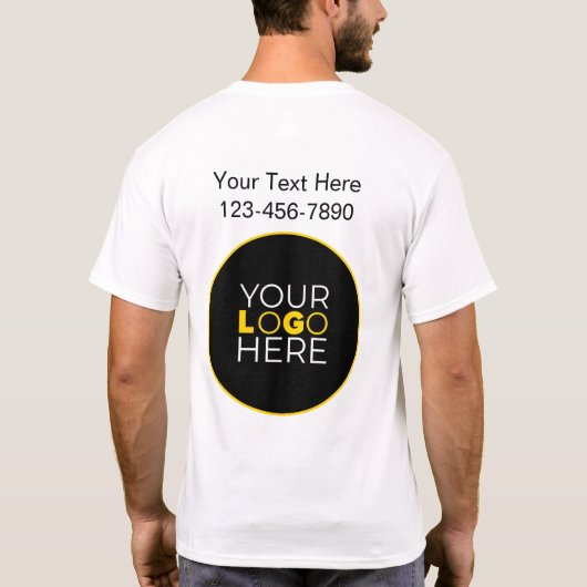 Business Staff Editable Logo Work Shirts (Achterkant)