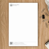 Business Stationary Template With Logo And QR Code Post-it® Notes