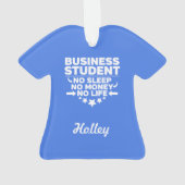 Business Student geen leven of geld Ornament (achterkant)