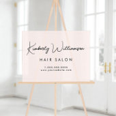 Business Stylish Signature Script Pink Frosted Acryl Bord