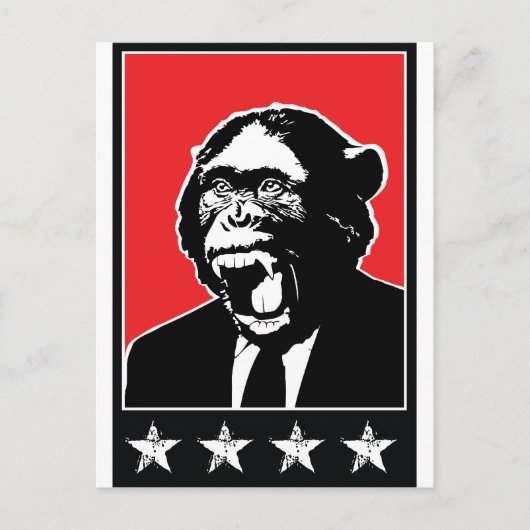 Business Suite Chimpansee Briefkaart (Voorkant)